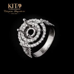 Vỏ Nhẫn Kim Cương Vàng Trắng